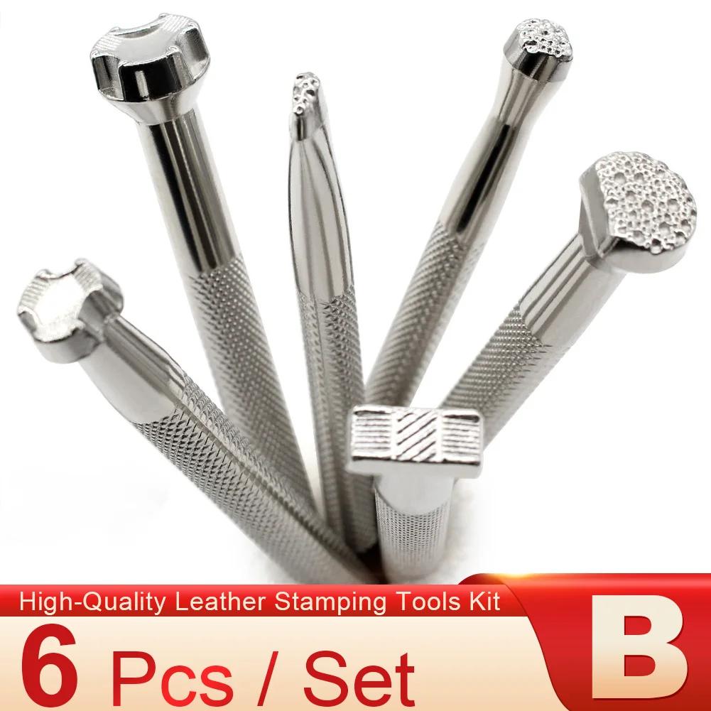 Novo kit de ferramentas para marcação de couro, para trabalhar em couro, conjunto de estampagem de assento, padrões de escultura, artesanal, ferramentas de couro - Image 1