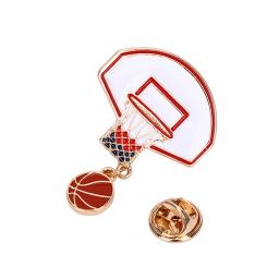 Bola de basquete quadro broche bonito fãs de basquete presente liga crachá deportista camisola pinos acessórios feminino masculino jóias - Image 5