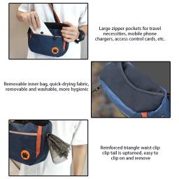 Grande Capacidade Ao Ar Livre Dog Treat Bag Multi-uso Pet Snack Bag Pet Fornecimentos Diagonal Bag Cintura Bolso Pet Training Pouch - Image 6