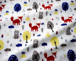 Tecido de algodão com estampa Twill para costura, 100% algodão, costura, Home Textile, Child Dress Making, Tecido macio, Veículo de engenharia, Avião, Fox - Image 2