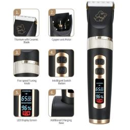 Baorun-P9 Recarregável Profissional Pet Dog Shaver, Cortador De Cabelo Animal, Aparador, Elétrica Grooming Clipper, Baixo Ruído, Gatos Corte De Cabelo - Image 4