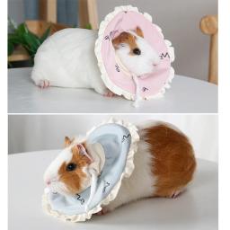 Colar pequeno do elizabetano do animal de estimação para o rato anão da cobaia colar da recuperação do pescoço do cone da proteção do hamster anti-mordida sratch após a lesão - Image 1