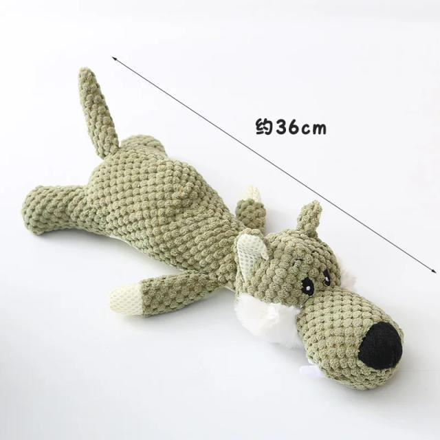 Pelúcia Cartoon para Cães Pequenos - Brinquedo Squeak e Mordedor Dental para Pet