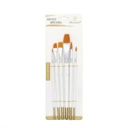 Conjunto de pincéis aquarela de 6 tamanhos com forma diferente, ponta redonda, de nylon, para pintura de cabelos, acessórios para arte - Image 1