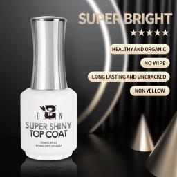BOZLIN-Verniz Gel Super Brilhante, Base Top Coat, Soak Off, LED, UV, Nails Art Tools, Laca, 1 Garrafa, 15ml - Image 6
