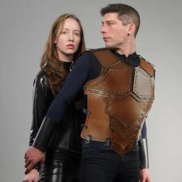 Estilo medieval colete armadura ajustável armadura no peito para homens equestre esgrima medieval retro guerreiro traje para festa cosplay - Image 2