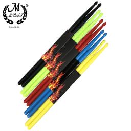 M MBAT-Baquetas para Bateria, Baquetas para Iniciantes, Acessórios de Bateria, Leve, Profissional, Nylon, Multi Cores, 5A - Image 4