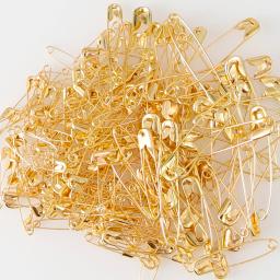 Alfinetes de segurança de ferro, acessórios de segurança diy, pinos pequenos de ferro prateado/dourado/preto, 100 peças - Image 1