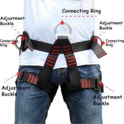 Outdoor Rock Climbing Harness, meio arnês corpo, suprimentos de proteção, equipamento de sobrevivência, cinto de segurança, 2500kg - Image 3