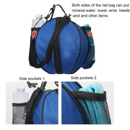 Bolsa De Ombro De Bola De Esporte Portátil, Basquete, Futebol, Voleibol, Mochila De Armazenamento, Forma Redonda, Alça De Ombro, Mochilas - Image 5