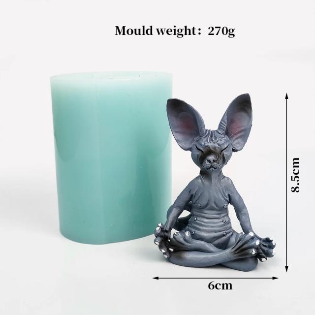 Moldes 3D de Gato Sphynx: Formas em Silicone para Sabonetes, Velas e Artesanato DIY