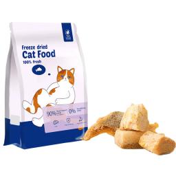 Gato liofilizado petiscos salmão liofilizado pedaços de gatinho adulto gato nutrição de engorda guelras secas peixe seco comida de gato - Image 6