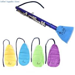 4 instrumentos de cor pano de limpeza para clarinete piccolo flauta sax saxphone instrumentos de sopro peças & acessórios - Image 1