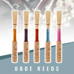 Noemi 5 pces/1 conjunto oboé cortiça reed médio-macio força artesanal natural oboé reed qualificado listra de bambu 5 cores opcionais - Image 1