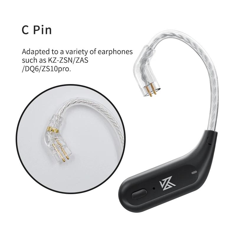 KZ AZ09 HD Bluetooth Ear Hook Headset Cabo HIFI Cabo de atualização sem fio com estojo de carregamento - Image 1