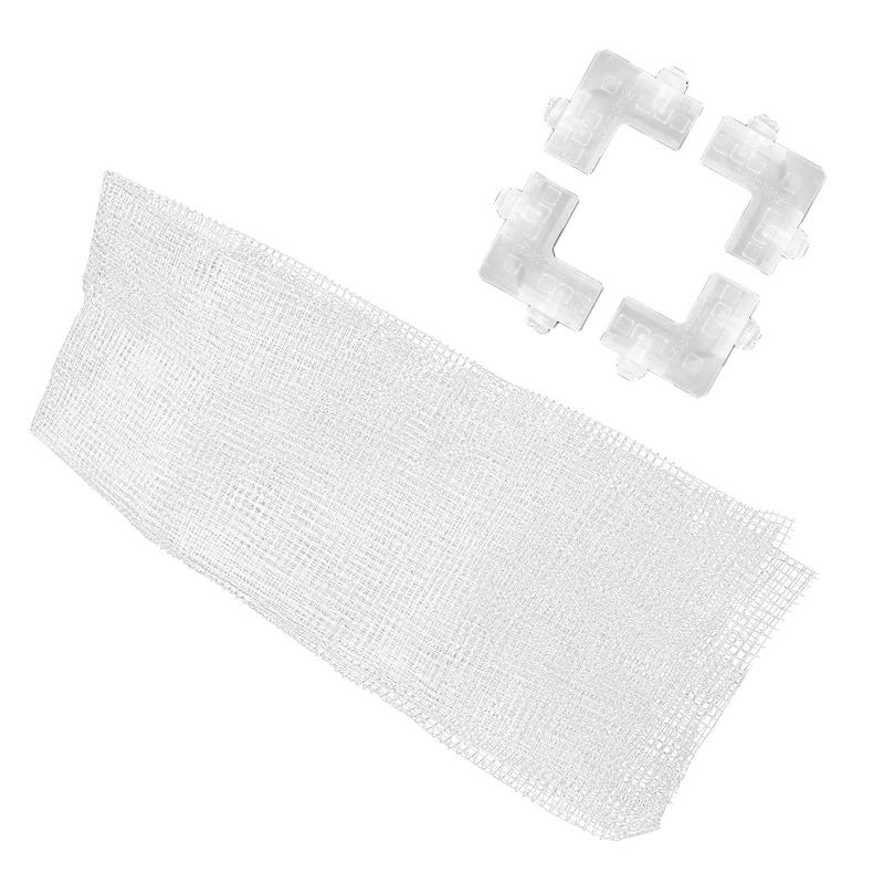 Tela aquário invisível líquido claro tanque peixes capa anti-salto net substituição diy tela ar net fácil instalar - Image 1
