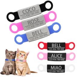 Etiquetas de identificação para animais de estimação, aço inoxidável personalizado para cães pequenos, gatos, gravados personalizados, placa de identificação, acessórios para coleira - Image 1