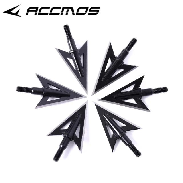 Lâminas Afiadas para Caça: Broadheads em Aço com Rosca para Tiro com Arco e Pesca