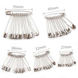 Alfinetes de alta qualidade, ferramentas de costura, 5 tipos de tamanho, agulhas metálicas prateadas, grande alfinete de segurança, pequeno broche, yj379, 50pcs - Image 1