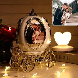 Pumpkin Car Music Box com Photo Frame, personalizado, personalizado, YYMC89018902 - Image 2