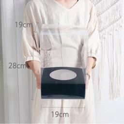 Criativo panorâmico pvc rosa caixa de buquê à prova dwaterproof água dia dos namorados sacos de presente flor caixa de embalagem florista suprimentos de embalagem - Image 4