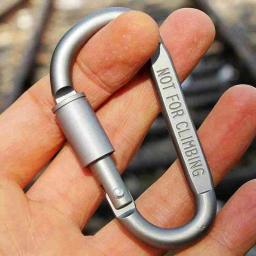 Prático d em forma de liga de alumínio escalada chaveiro equipamento gancho mosqueton mosqueton mosquetão - Image 5