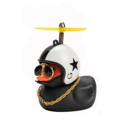 Novo capacete de decoração para carro, pato pequeno e preto, acessório interior automotivo fofo de pato amarelo para painel de carro - Image 5