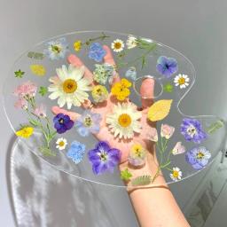 Pintura a óleo de paleta de resina molde de fundição de resina forma oval paleta de arte molde de resina diy - Image 1