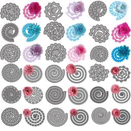 3d espiral flor guirlanda corte de metal dados para diy scrapbooking álbum artesanato decorativo gravação cartões de papel fazendo 2021 novo - Image 1