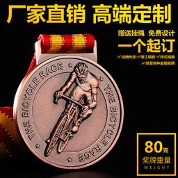 Medalhas personalizadas gratuitamente para ciclismo, medalhas de metal em bronze e ouro - Image 4