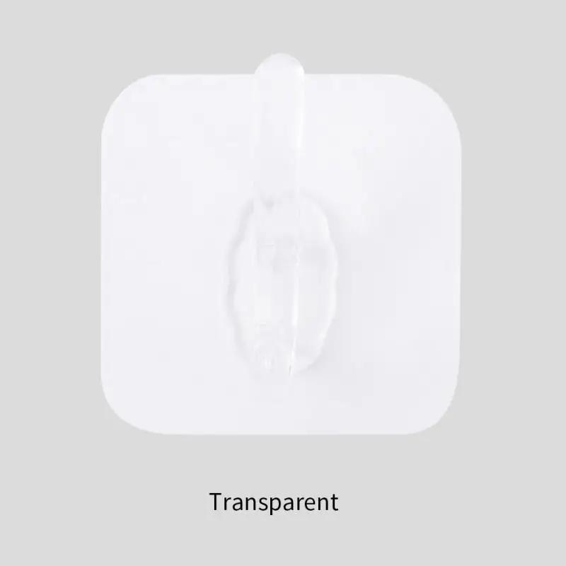 Ganchos autoadesivos fortes, gancho transparente para porta sem perfuração, forte aderência, cozinha, banheiro, ferramentas de roupas, gancho - Image 1