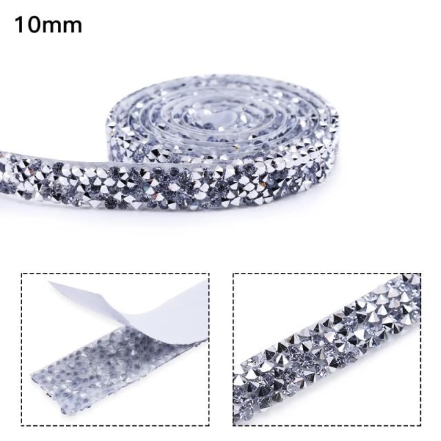 Fitas de Strass Auto-Adesivas: Fita Decorativa e Aplicadora para Apliques em Presentes Artesanais