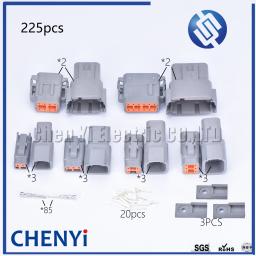 225pcs Kit de conector de fio à prova d'água DTM DTM06-2S/3/4/6/8S/12S DTM04-2P/3/4/6/8P/12P Plugue selado automotivo para Deutsch - Image 3
