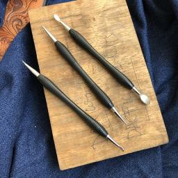 Kit de ferramentas de modelagem de couro, faça você mesmo, suprimentos de artesanato, design de couro sintético, esgotamento de trabalho, modelagem, conjunto de ferramentas de curso - Image 5