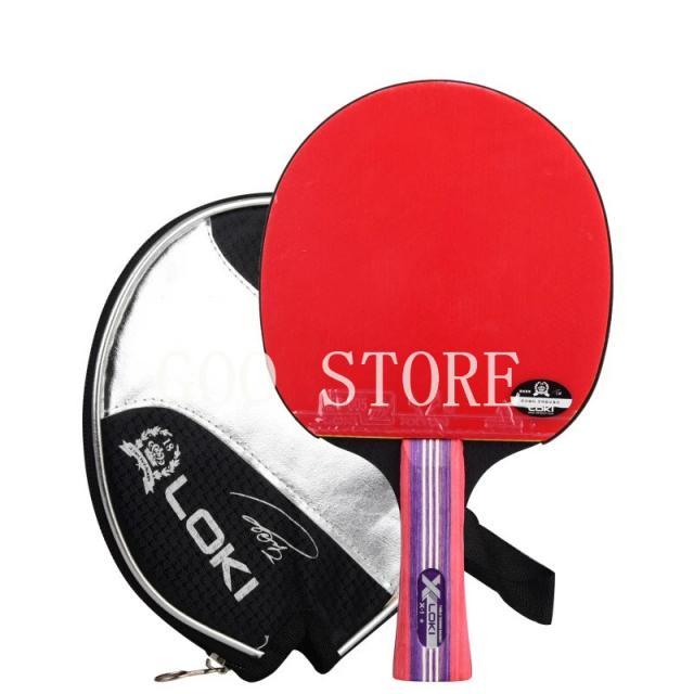 Raquete de Tênis de Mesa Loki x1 com Esponja de Borracha Rxton e Saco de Transporte - Original 1-Star para Ping Pong