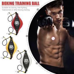 Qualidade couro do plutônio bola de perfuração pêra saco de boxe inflável reflex velocidade bolas treinamento fitness double end boxe velocidade bola nova - Image 3