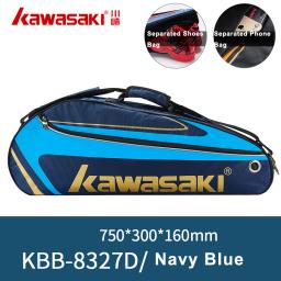 Kawasaki-Saco Badminton de Ombro Único Impermeável para Homens, Raquete de Squash, Raquete de Tênis, Sacos Esportivos, Pode Segurar 3 Raquetes com Saco de Sapato - Image 4