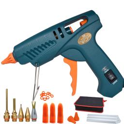 Conjunto de pistola de cola ajustável de temperatura ajustável para uso doméstico profissional 50 w/150 w cola à prova de vazamento design de bico de cobre puro - Image 1