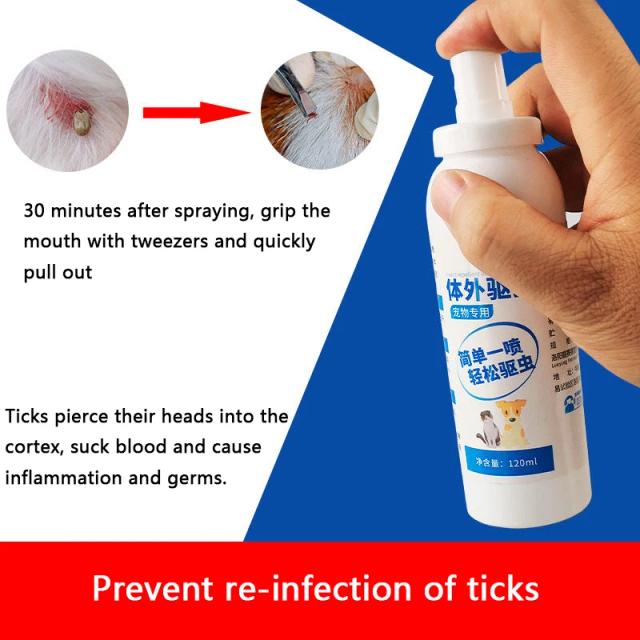Spray Repelente de Insetos para Pets - Inseticida In Vitro Eficaz para Cães e Gatos, 120ml