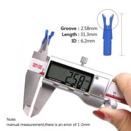 6 pçs archery arrow nock id 6.2mm alumínio nock diy para caça tiro com flecha acessórios - Image 6
