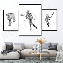 Poster da arte do lacrosse, jogador do lacrosse, poster da arte do lacrosse - Image 1