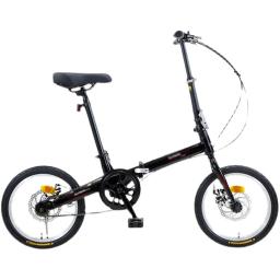 Bicicleta dobrável com freio a disco, bicicleta ultra leve, portátil, pequeno, estudante, homens e mulheres, velocidade única, 16 polegadas - Image 1
