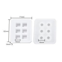 Molde de silicone snasan para jóias 16mm cubo bola contas 6 compartimento resina molde de silicone artesanal diy artesanato resina cola epoxy moldes - Image 6