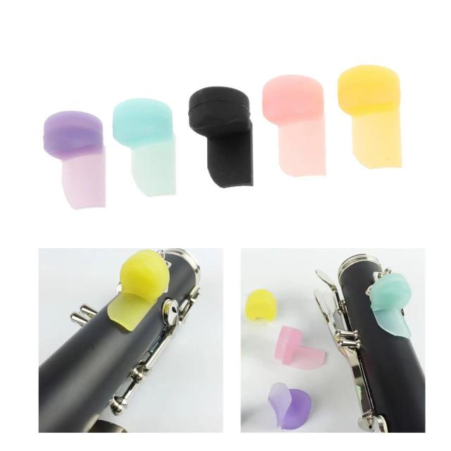 Conjunto de 5 Almofadas de Silicone para Clarinete: Apoio para o Polegar e Dedos com Ajuste Preciso