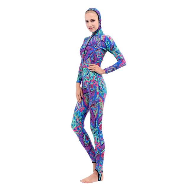 Roupa de Mergulho Feminina com Proteção contra Queimaduras e Água-Viva para Surf e Atividades Aquáticas
