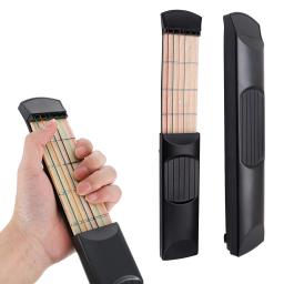 Ammoon bolso guitarra colorida corda trainer guitarra 4 cordas 4 traste trainer ferramenta de prática 6 cordas 6 trastes modelo para iniciantes - Image 1