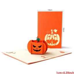 Cartões 3d destacáveis de halloween, bruxa, abóbora fantasma, cartão de visita, com envelope para festa de halloween, presente, cartão postal - Image 6