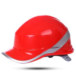 Capacete do chapéu duro da segurança do ABS com botão ajustável, capacete da escalada da construção, suspensão de 6 pontos, tira reflexiva - Image 2