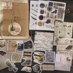 31 pçs vintage scrapbook adesivos antigo pergaminho retro antigo scrapbooking papel para o diário de arte diy artesanato planejadores - Image 2