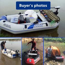 Solarmarine barco de pesca inflável remo caiaque canoa hovercraft bote tapete de ar inferior esporte aquático ao ar livre 3 pessoas, 230 cm - Image 5